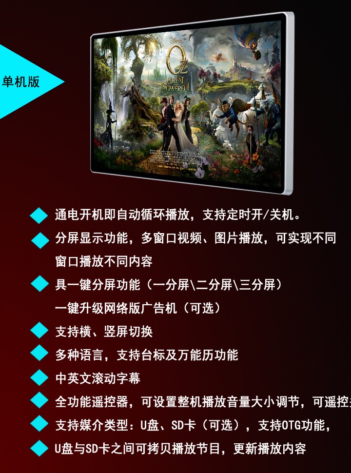 43寸壁掛式液晶廣告機(jī)